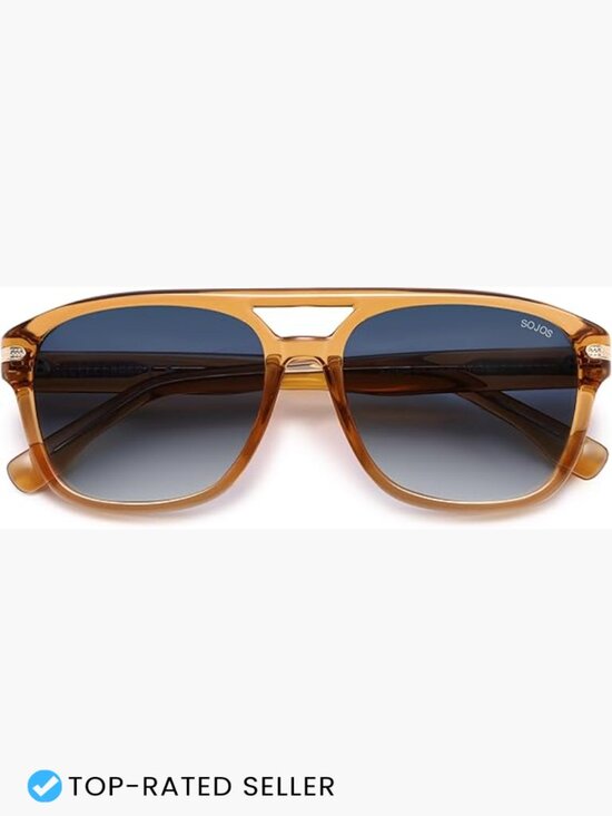 Vintage Oversized Aviator Square Polarized Sunglasses Unisex Retro Y2K main image 5